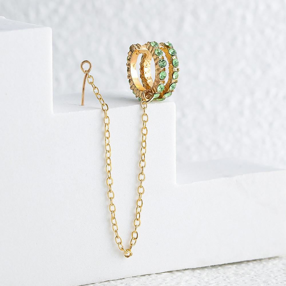 Creative Fashionable Chain Stud Earrings Simple Geometric Jewelry Ear