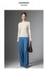 Women's Slim Fit Cashmere High Neck Knit Pullover - Warm Seamless Base Layer Sweater for Autumn and Winter