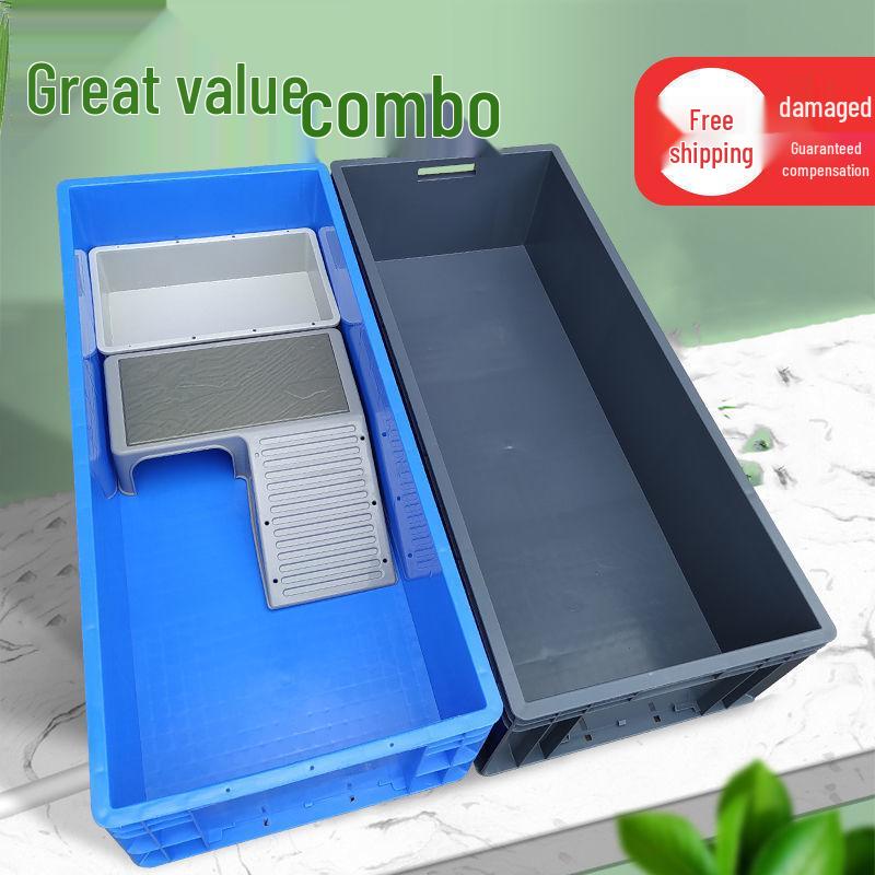 Large Plastic Turtle Tank with Sunning Platform and Breeding Box