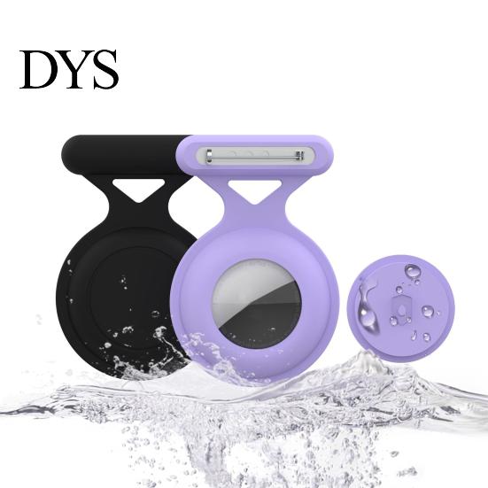 Silicone GPS Tracker Accessory Kids Hidden Case for AirTag Waterproof Anti-loss Locator Holder with Brooch Pin Lightweight Children Elderly Pets Solid