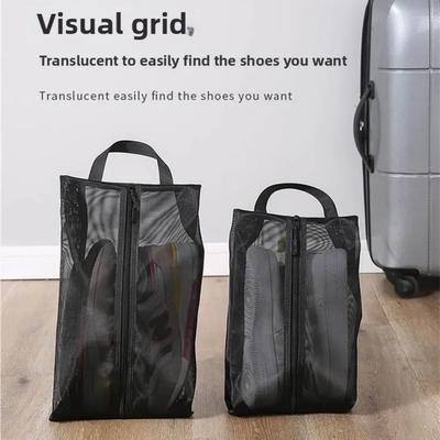 1pcs Nylon Travel Shoe Bags with Zipper Closure for Men Women Breathable Shoe Organize Storage Bags Makeup Laundry Bag