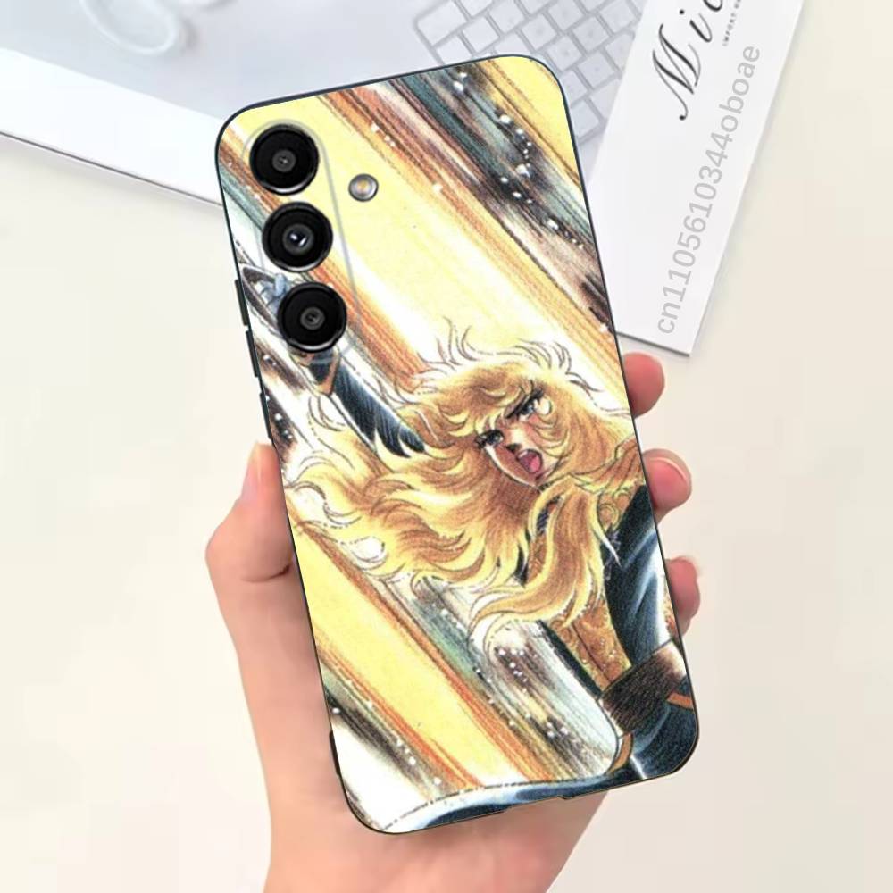 Rose of V-Versailles Lady Oscar Phone Case For Samsung S25,24,21,22,23,20,S30,Ultra,Plus,Fe,Lite,Note,5G Black Soft