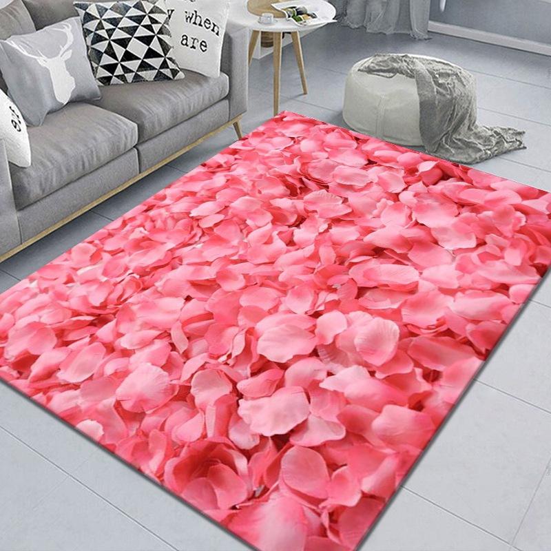 3D Carpet Living Room Bedroom Printed Carpet Wedding Floor Mat Modern and Simple Carpet