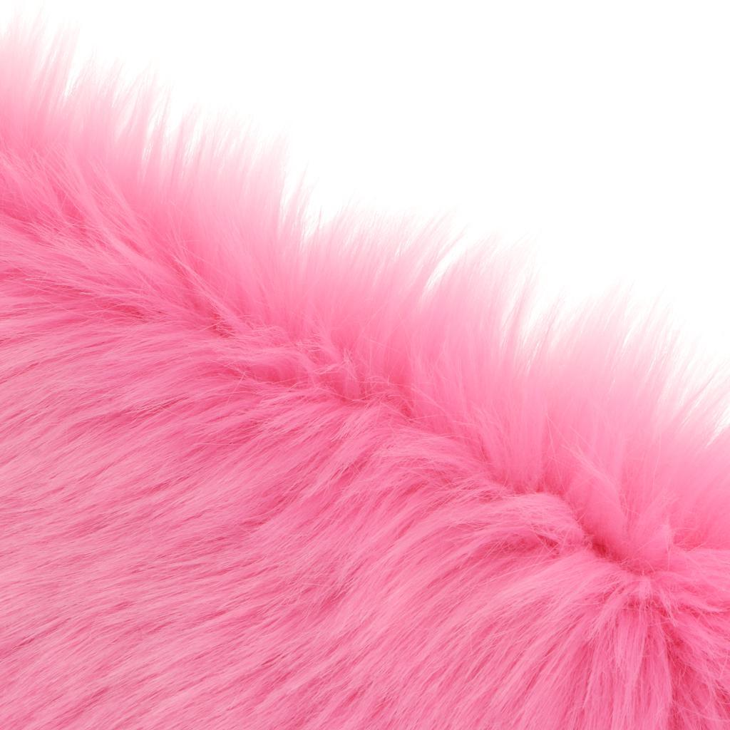 Luxurious Faux Fur Seat Cushion Pad Plush Artificial Sheepskin Mat