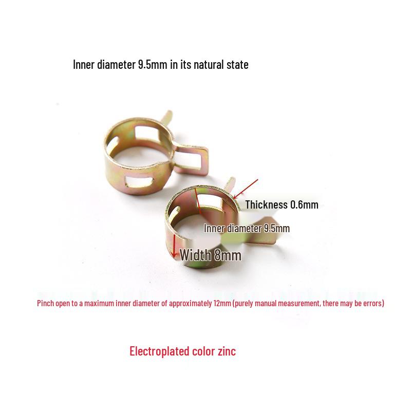 Elastic Steel Hose Clamp with Rubber Grip and Spring Clip