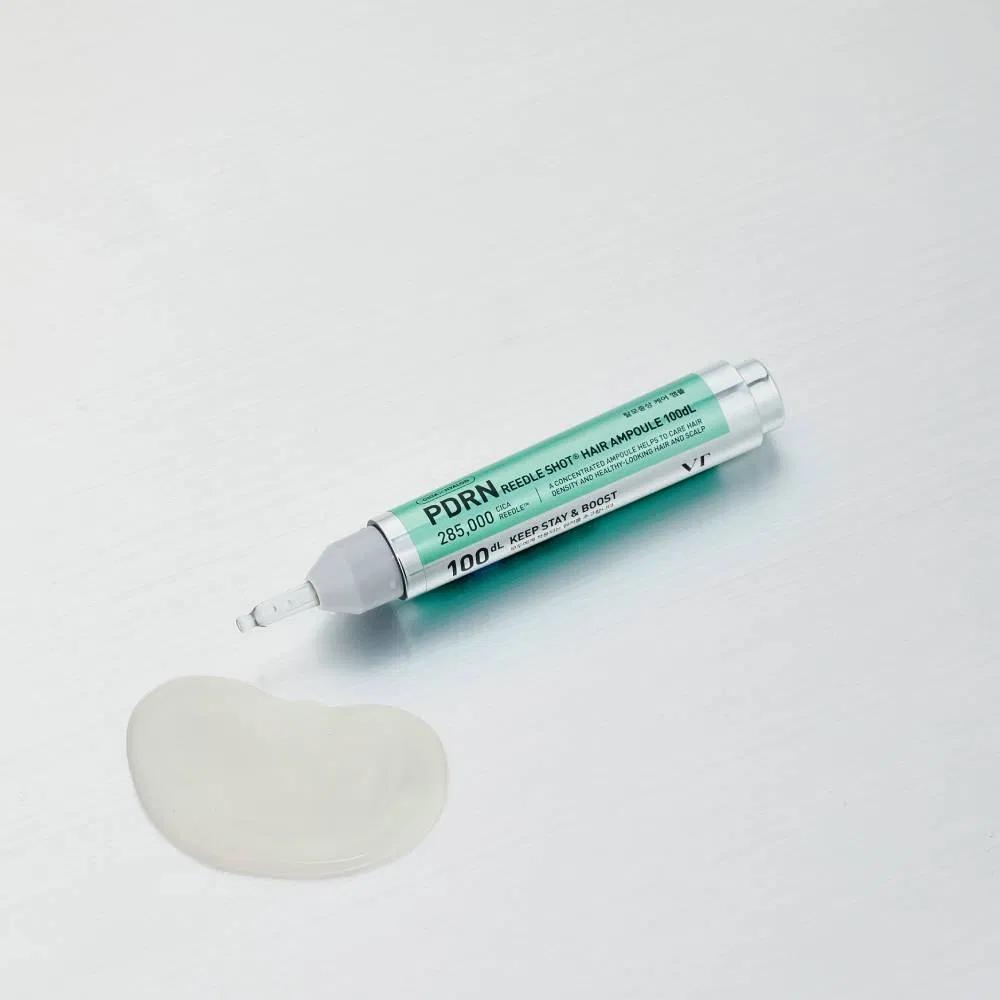 VT Cosmetics PDRN Reedle Shot Hair Ampoule 100dL 15ml Caffeine Ginseng PDRN Cica Biotin Peptide Scalp Hair Treatment