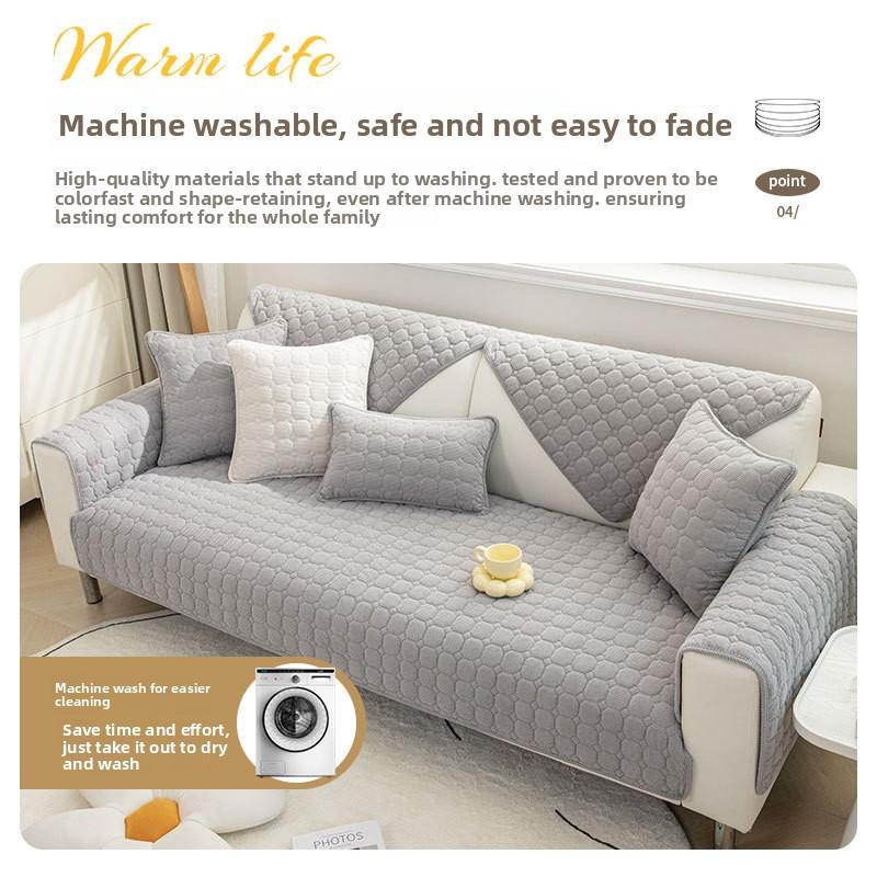 Sofa Cushion Winter Non-Slip Thickened Plush Sofa Cover Autumn And Winter Universal Sofa Cover Seat Cushion Export