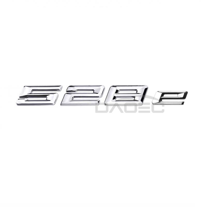 Car Trunk Chrome Letters Badge Emblem Decals Sticker For 5 Series 520e 525e 528e 530e 540e 545e 550e E39 E60 E61 F10 F11 G30