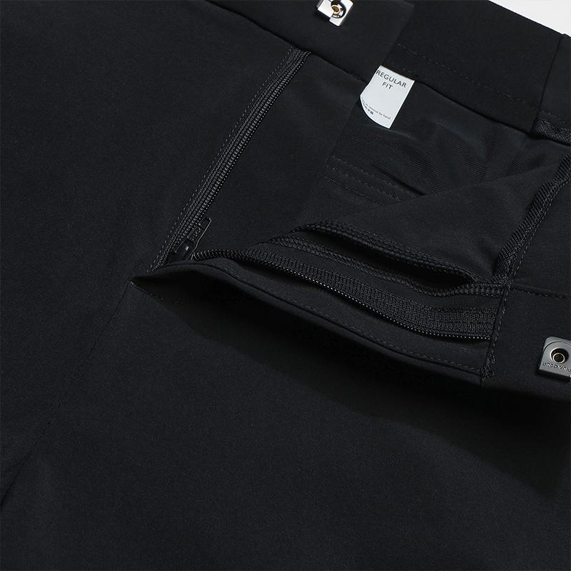 FILA Golf Series Fashion Simple Classic Comfortable Versatile Sports Golf Micro Flare Knitted Casual Pants Women pants Deep-Black A11W625804FBK