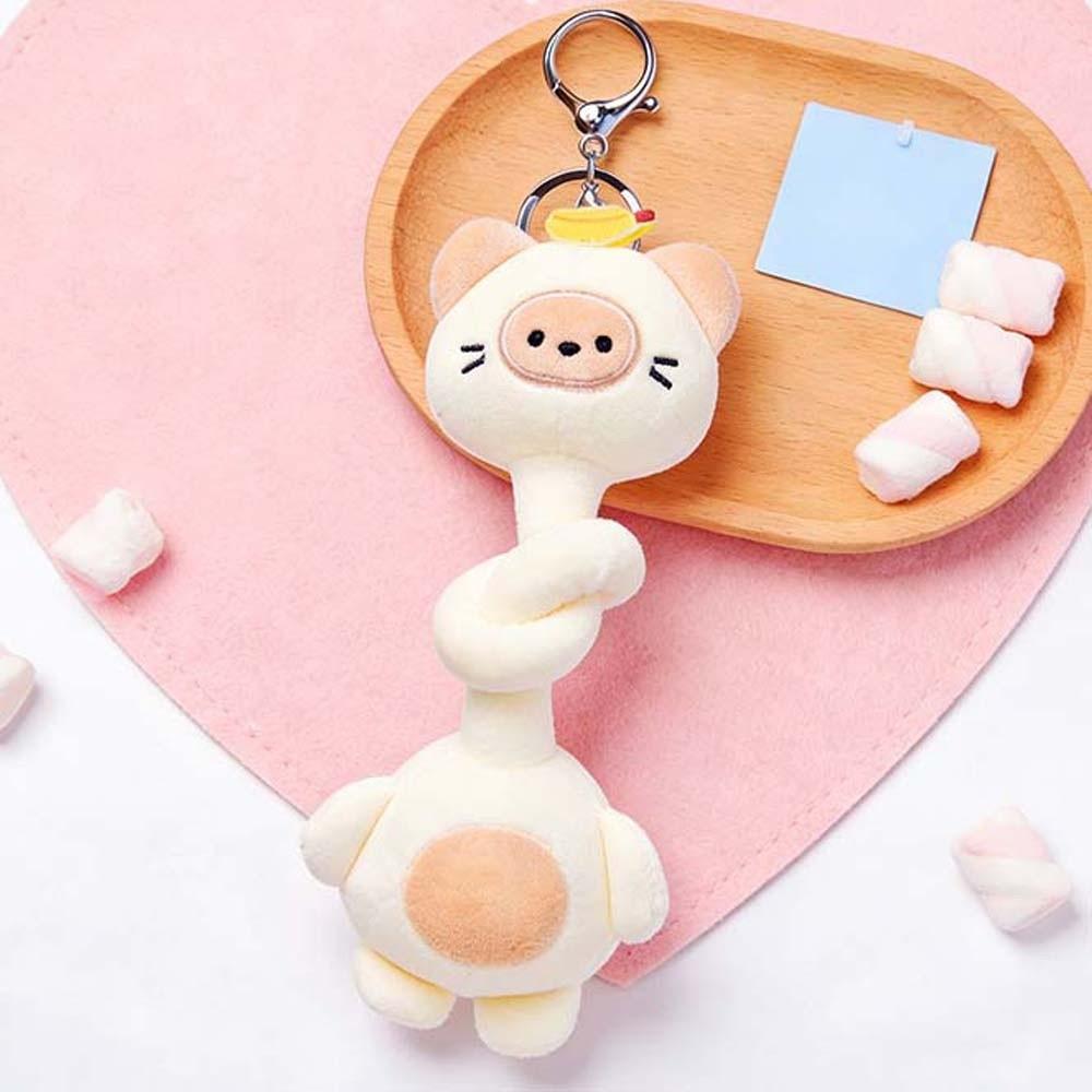 Flexible Structure Long Neck Stuffed Doll Twistable Animal Key Chain Gift for Girls