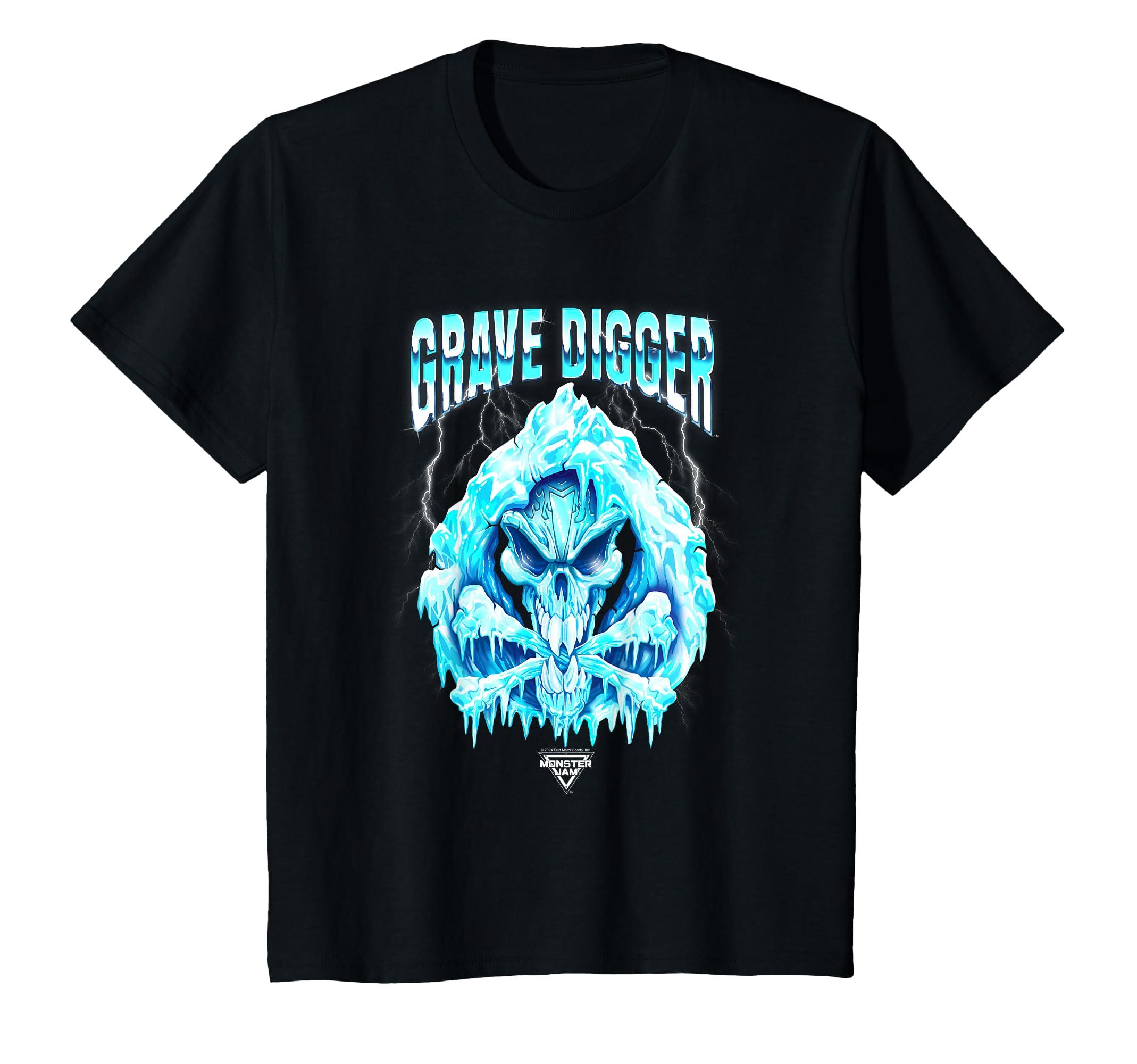 

Kids Ripple Junction x Monster Jam Grave Digger Ice Reaper Truck T-Shirt