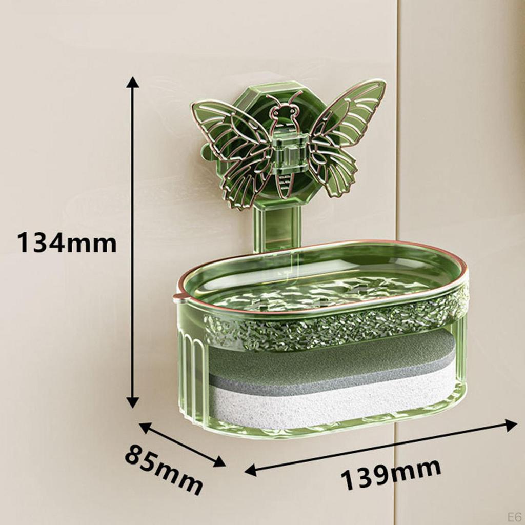 Powerful Suction Soap Dish for Bathroom and Kitchen Organization