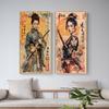 Vintage Japanese Art Geisha Samurai Poster Prints For Living Room Home Decor Sexy Woman And Warrior Canvas Painting Wall Art