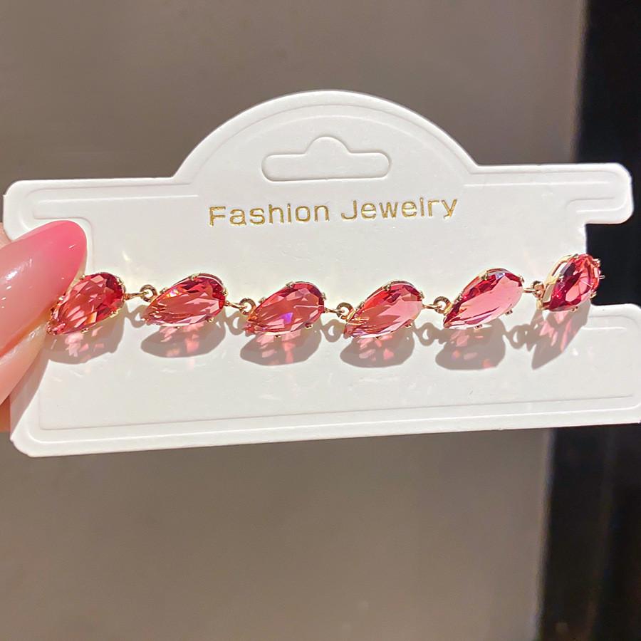Elegant Zircon Water Drop Jewelry Bracelet For Womens Fashion Accessories