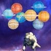 Unique Paper Decorations Planet Shape for Space Decors Kids Birthday