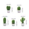 6Pack Cactus Themed Clip 3D Resins Succulents Plant Magnets Functional Refrigerator Accessories Home Office Use