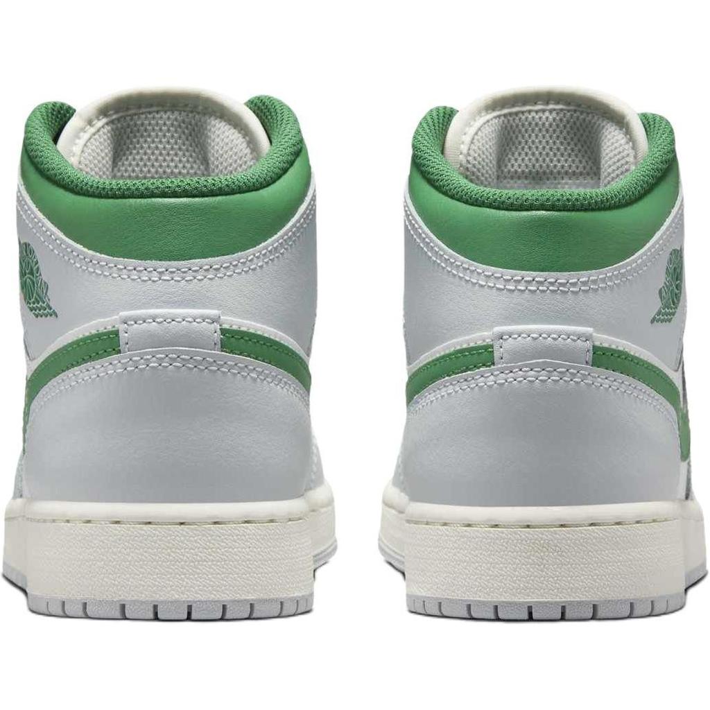 Air Jordan 1 Mid GS White Pure Platinum Pine Green DQ8423-142