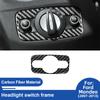 For Ford Mondeo 2007-2013 Headlight Switch Frame Trim Black Carbon Fiber Interior Accessories Decor Upgrade Not for US Models
