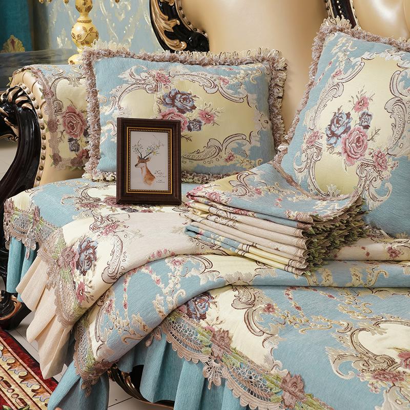 European Sofa Cushion, New High-End Luxury Non-Slip Seat Cushion, Universal In All Seasons, American Leather Sofa Cover, Advanced Sense