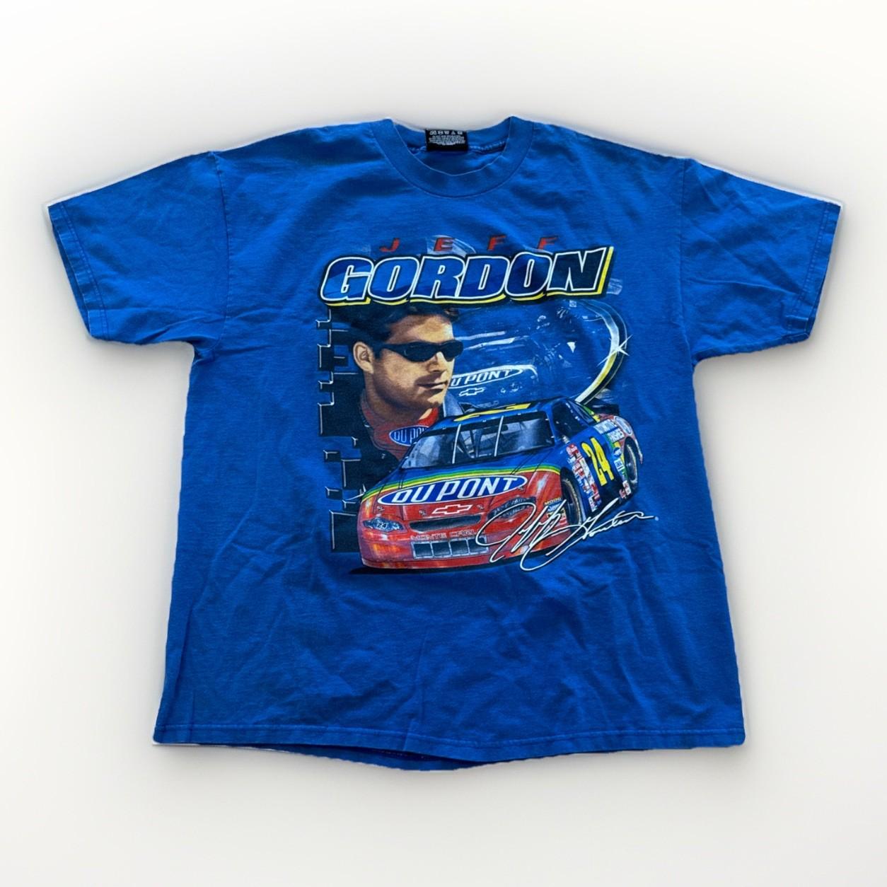 Vintage NASCAR Shirt Mens L Jeff Gordon Chase Authentics Y2K Blue XL