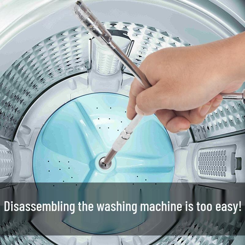 Three-Pronged Multi-Functional Screwdriver & Wrench for Washing Machine Disassembly and Repair