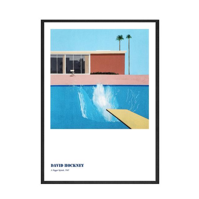 Abstract Minimalist Swimming Pool Holiday Illustration Office Decor Canvas Painting Wall Art Picture Poster Print Home No Frame
