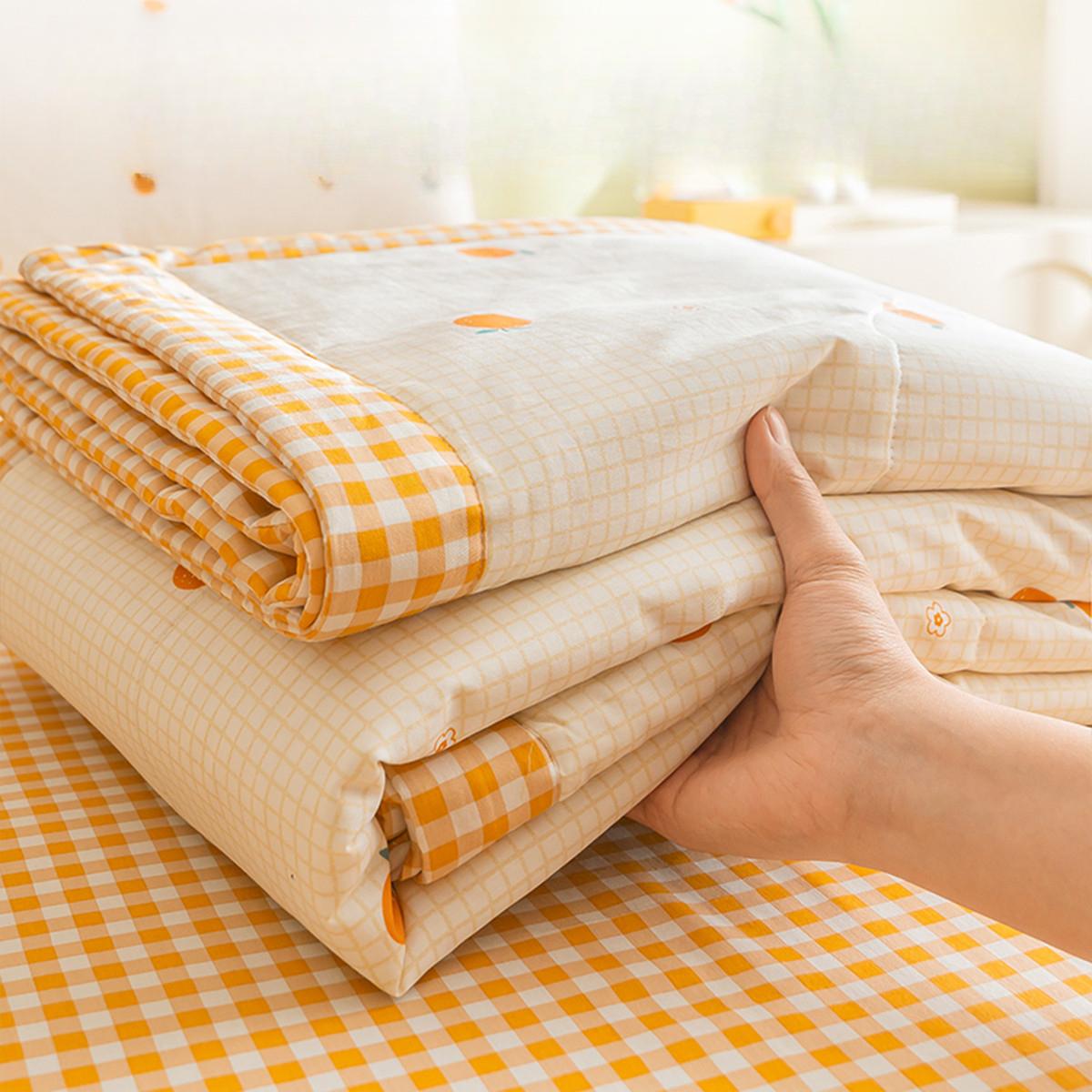 

Новое стеганое одеяло с принтом для спальни, плоское, дышащее, удобное, мягкое, для весны и лета, 110/150/200 см 110x150cm