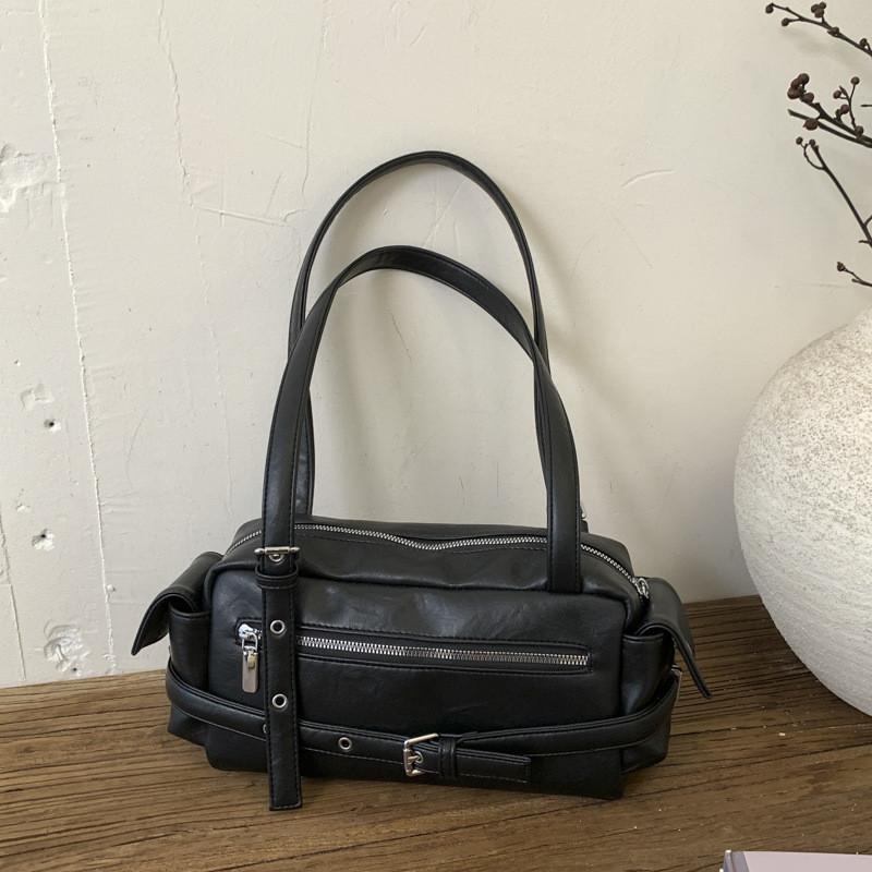 IELGY Ladies Underarm Bag Retro Casual Portable Boston Bag Large Capacity Simple