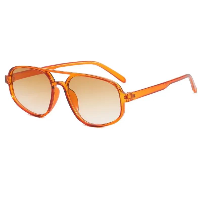 Women Trendy Double Beam Sunglasses Classic Summer Outdoor UV400 Sun Glasses Vintage Ultralight Driving Sunshades for Men