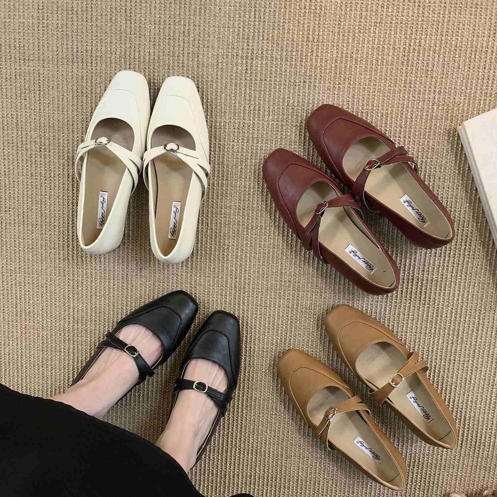 Fashion Bailamos 2025 Women Flats Fashion Round Toe Slip On Ladies Elegant Mary Jane Shoes Soft Flat Heel Outdoor Dress Ballerin Shoes M