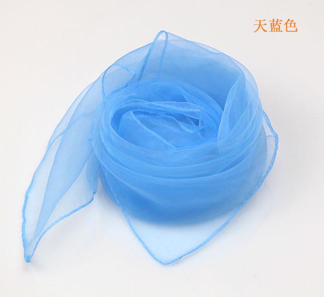 45x45cm Mädchen Lieblich Mulit Farben Mode Einfarbig Quadratisch Chiffon Halstuch Kopftücher Für Halloween Kostüm Party Verkleidung