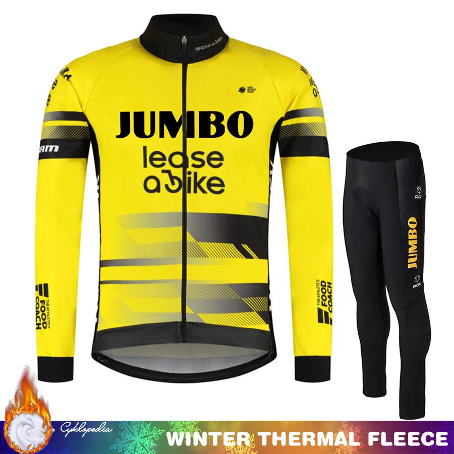 Herrcykelkläder Vinter Termisk Fleece Cykelbyxor JUMBO Man Set Tröja Kläder Cykeldräkt Herroutfit 2026 Byxor Cykel