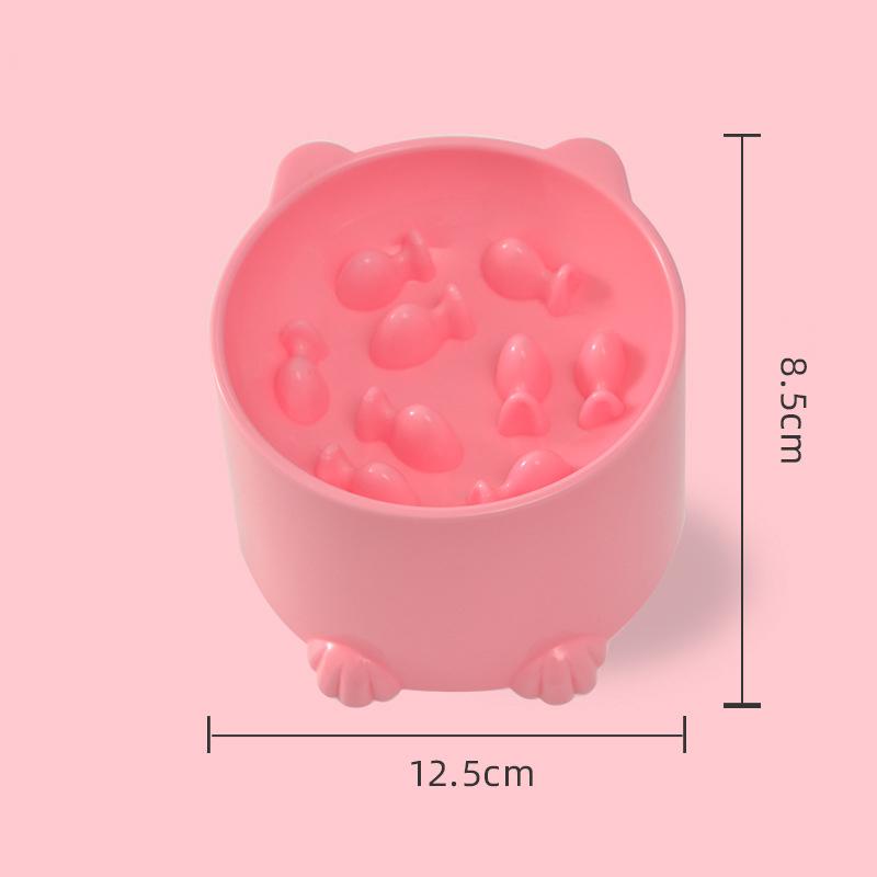 Cat Slow Food Bowl Small Cat and Dog Anti-choking Bowl Neck Protection Design Cat and Dog Feeding Device Pet Supplies