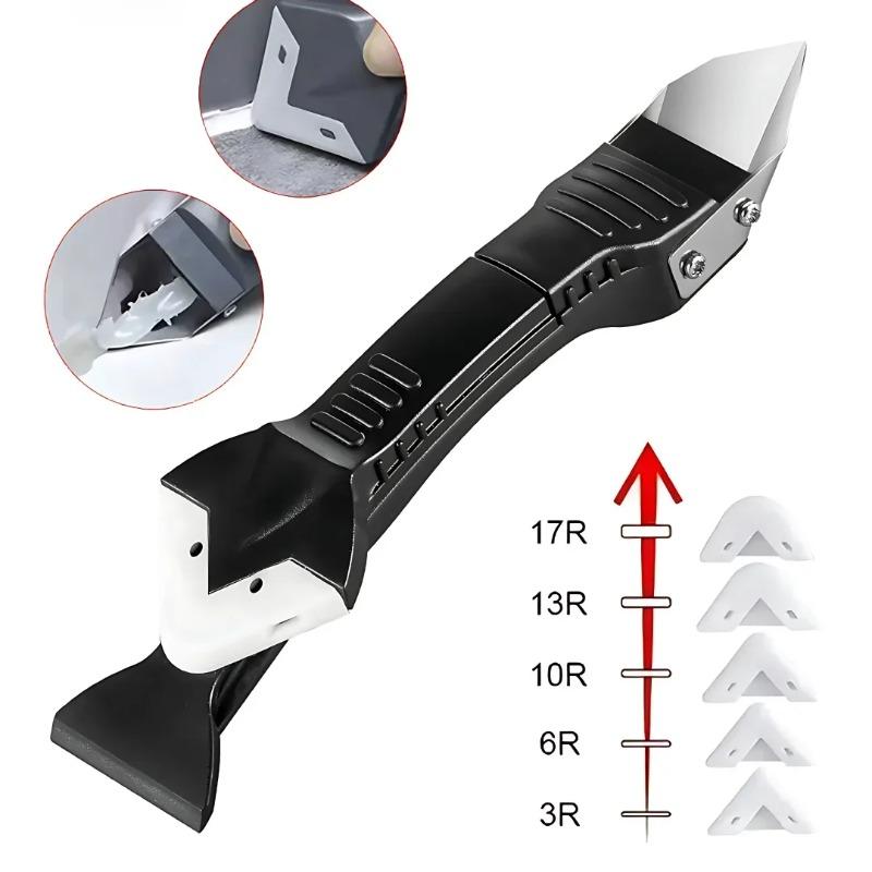 5 In 1 Silicone Scraper Sealant Smooth Remover Tool Set Caulking Finisher Smooth Grout Kit Floor Mould Removal Hand Tools Set
