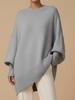 Autumn/Winter 2025 Women's Loose Fit Solid Color Wool Pullover Sweater