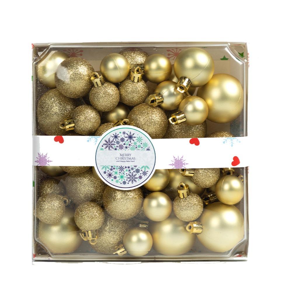 44pcs Shatterproof Christmas Tree Decoration Pendant 3/4/5CM Hanging Ornament  New Year