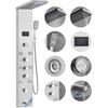 Shower Panel System, 6 Shower Modes, LED & Screen Hydroelectricity Shower Panel Tower, Rainfall, Waterfall, 8 Massage Jets, Tub Spout