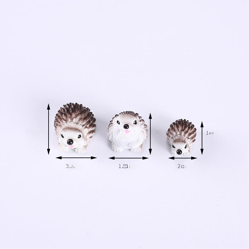 Adorable Hedgehog Resin Ornaments for Succulent Pots and Creative Landscapes
