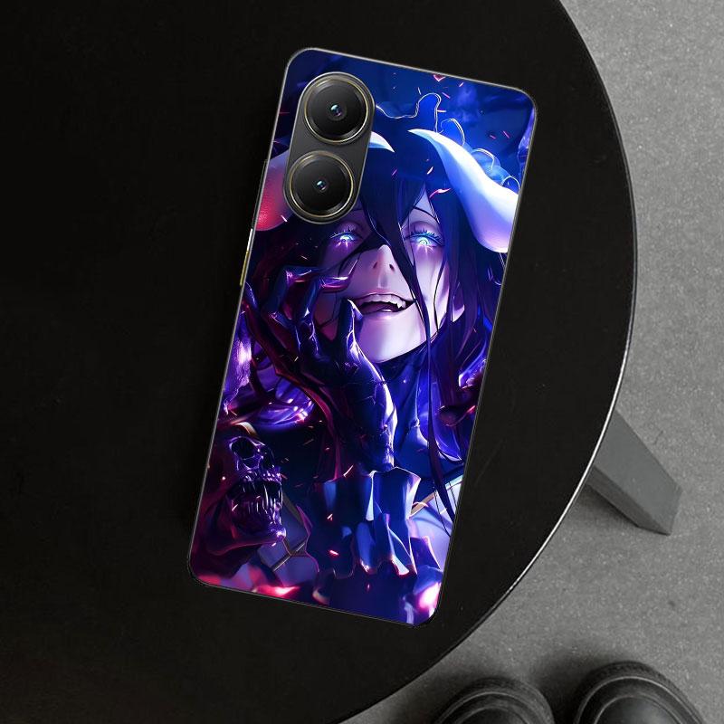 Albedo Overlord Anime Phone Case Cover for Xiaomi Poco X6 X5 X7 Pro F7 Ultra Redmi 15C 15 13C 13 12C 12 10C 10 10A 9C 9A 9T 9 Co