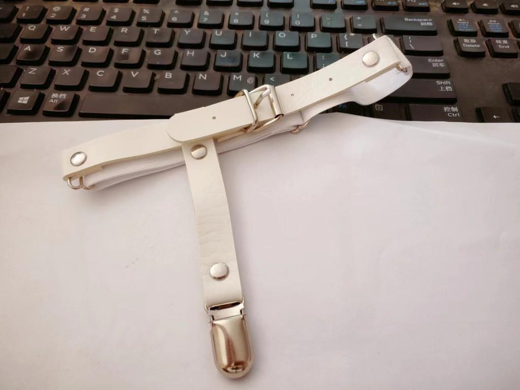 Girl Punk Black Suspender With Strong Elastic Pvc For Trendy Adult Women