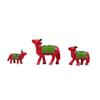 Set mit 3 ROTEN Kuh-Dekofiguren für Heimdekoration, Tischdekoration und als Geschenk (10x9, 7.5 x6.5,6x5 CM) (rot)