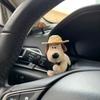 Auto-Dekorationspuppen, Piloten-Pawdog-Lenklichter, Scheibenwischer-Yellow-Schild-Ornament, niedlicher Schleifenhund, Auto-Wischer-Puppe, Innenzubehör