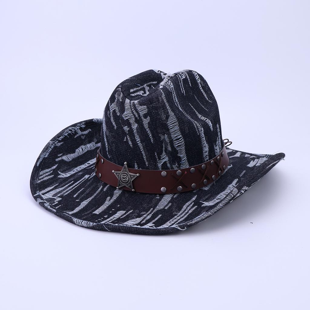 American Retro Western Cowboy Hat Big Brim Ethnic Style Jazz Hat Outdoor Hat Children'S Autumn And Winter Versatile Top Hat