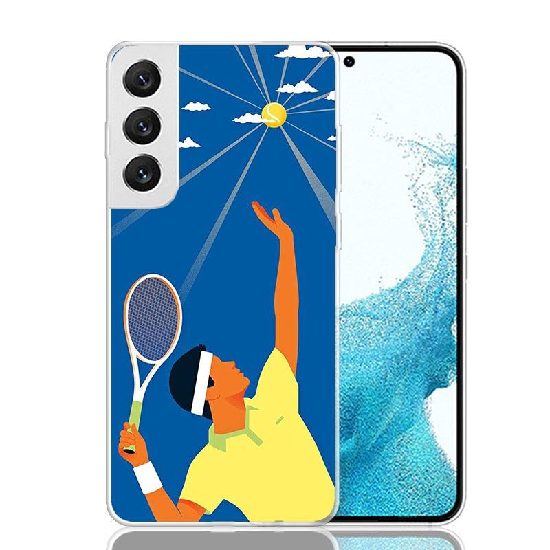 Tennis Sport Phone Case For Samsung Galaxy S26 S25 Edge S24 S23 FE S22 Ultra S21 Plus S20 + Fundas Cover Coque Galaxy S25 S24 S2