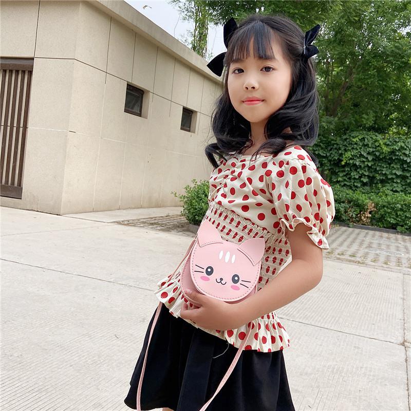 Adorable Mini Cartoon Cat Shoulder Bag For Girls Lightweight Fashionable Design