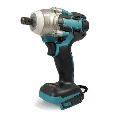 Llave de impacto eléctrica sin escobillas, recargable, inalámbrica, 21V, acumulador de doble uso de 1/2 pulgadas, destornillador Compatible con MKT de 18V