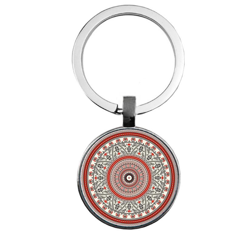 Keychain Accessories Pendant Floral Thanksgiving Text Good Friends Retro Personalized Keychain Gift Pendant