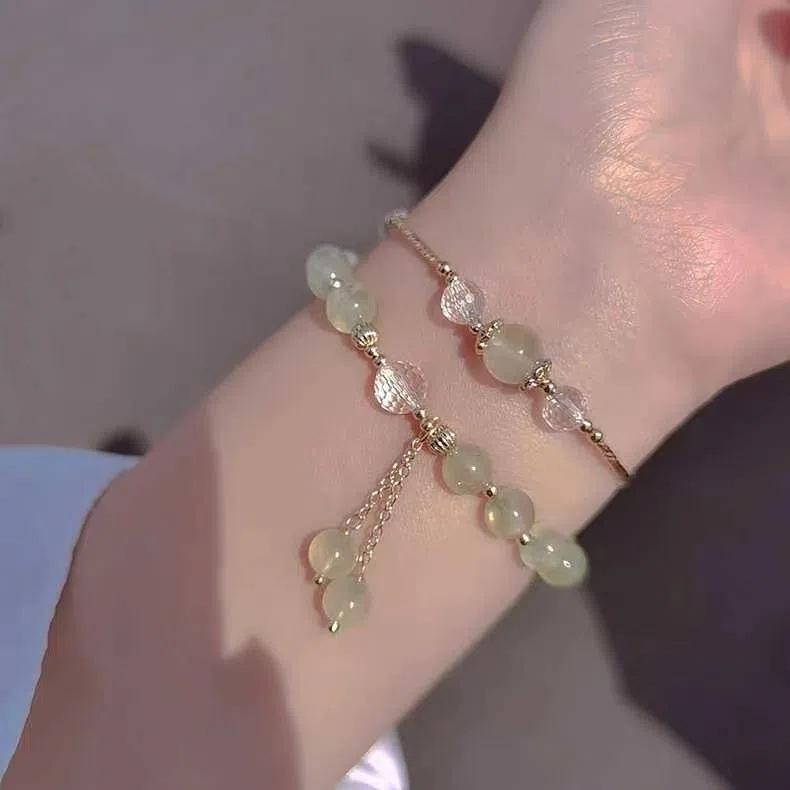 

JYL TS Bracelet Durian Charm -Embodies Uniqueness & Attracts Unforgettable Luck Imitation sapphire grape [set of two]s селадоновый