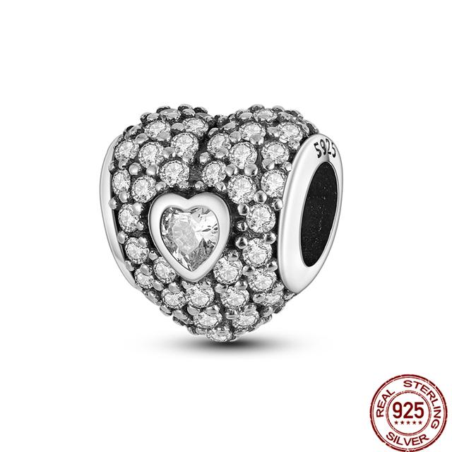 

Стерлингового серебра 925 пробы, ангел, мама, семья, любовь, сердце, серия, бусины, подходят оригинальные модные подвески, браслеты, женские ювелирные изделия своими руками, подарок