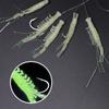 5 Pack Fishing Lures Rig Shrimp Baits Glow Fishing Rigs Shrimp String Hook Fishing Baits for Saltwater Fishing
